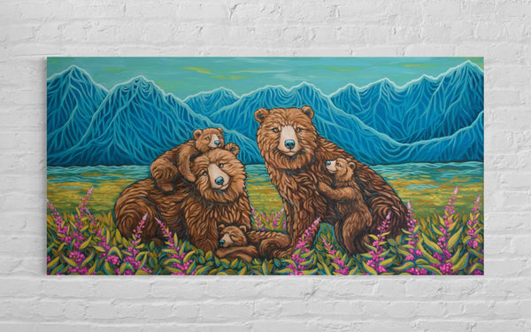Sweet Memories, Brown Bear Family Fine Art Print| Amanda Rose