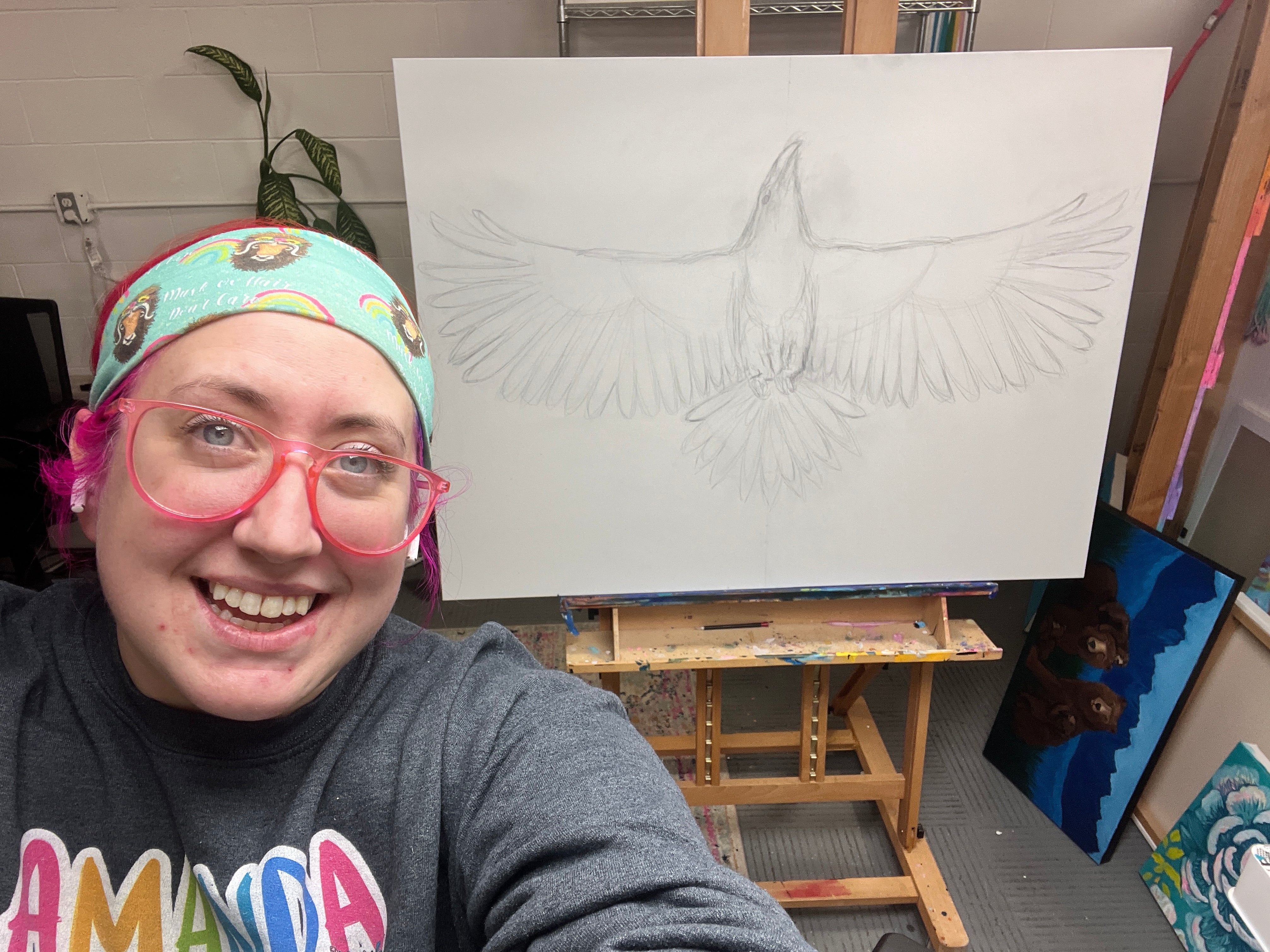 White Raven, Arctic Wings of Change Original Acrylic Painting– Amanda ...
