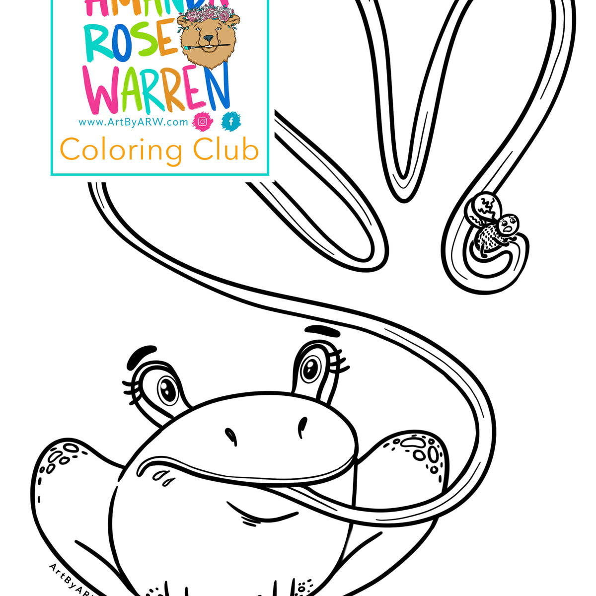 August 2023 Coloring Page Amanda Rose Warren LLC