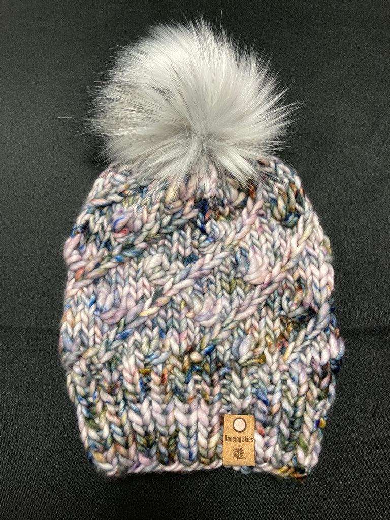 wool beanie with pom 
