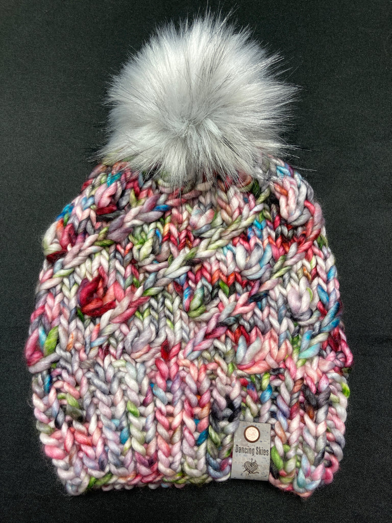 handmade wool beanie with pom