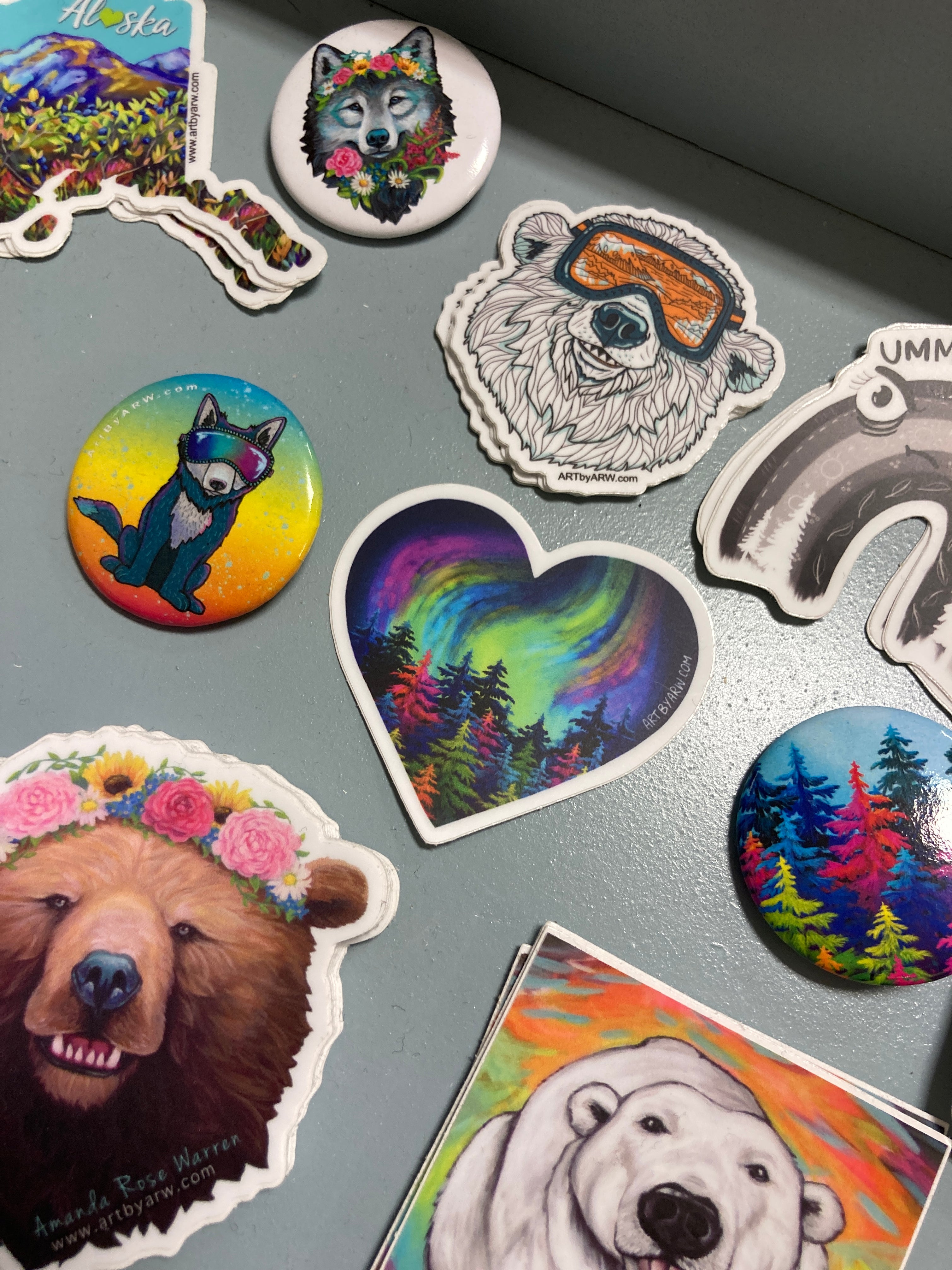 Arora Sticker Aurora Northern Love Mini Waterproof Sticker| Amanda Rose Warren ...