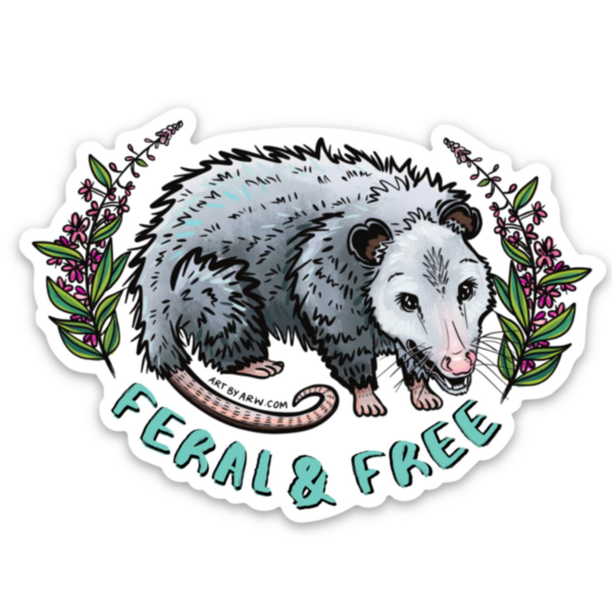 Feral Sticker Feral & Free Waterproof Sticker| Amanda Rose Warren– Amanda Rose Warren LLC