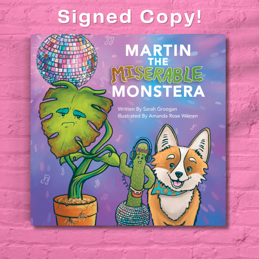 monstera books Signed Copy Martin The Miserable Monstera Book| Amanda Rose Warren– Amanda Rose Warren LLC
