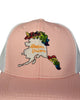 Kids unicorn trucker hat with Alaska Unicorn design, fun fantasy-themed cap featuring bright magical animal illustration