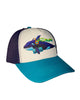 Kids whale trucker hat with Whale Tunes design, Alaska sea life inspired cap featuring fun whale illustration and coastal theme
