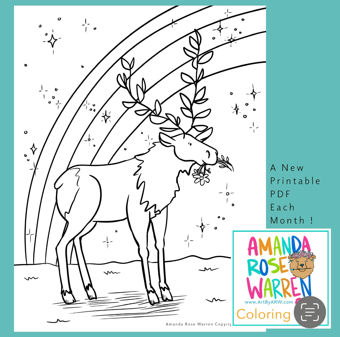 September Coloring Page– Amanda Rose Warren LLC