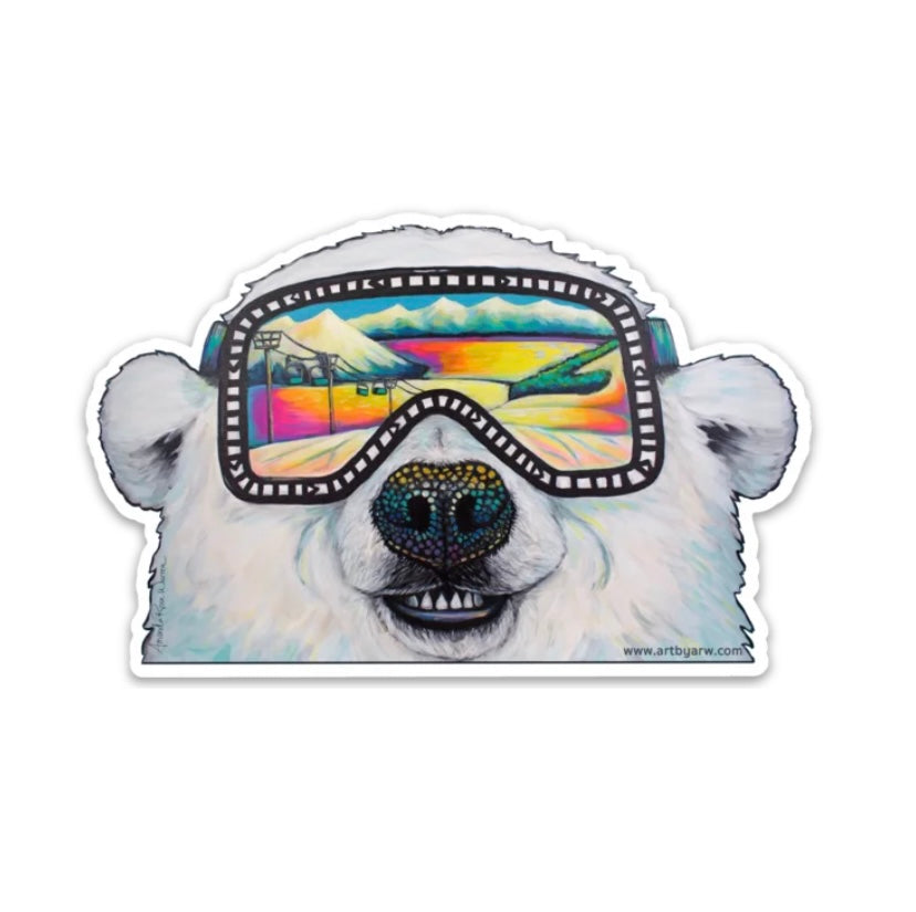 bears goggles on Polarized (Bear Goggles) Waterproof Sticker