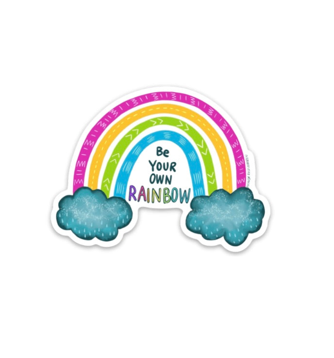 pink, yellow, green, and blue Rainbow sticker