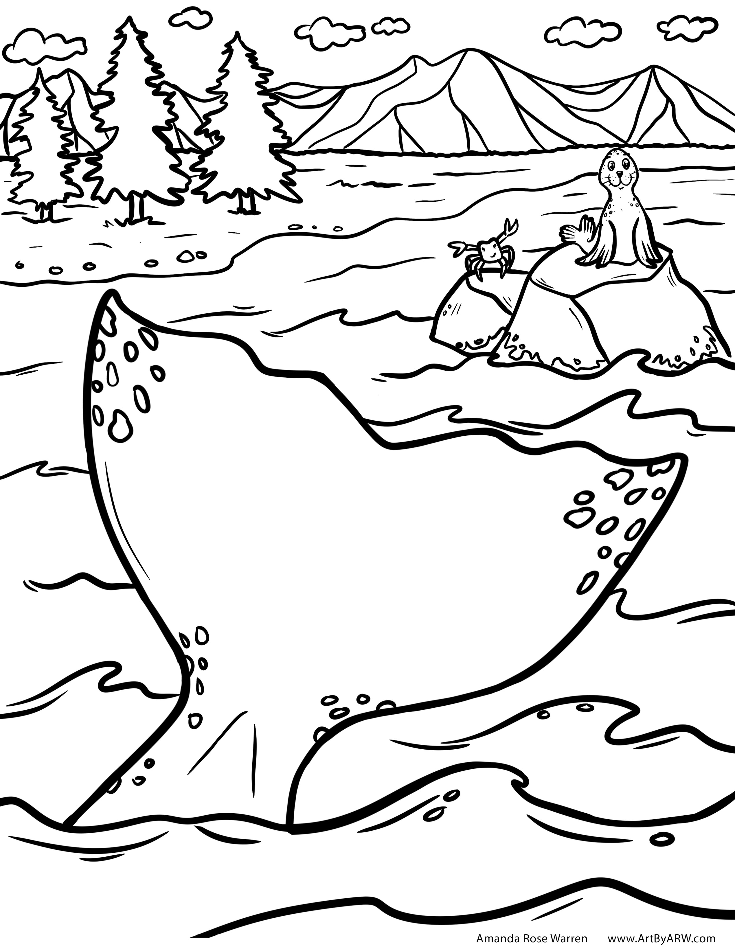 April Coloring Page– Amanda Rose Warren LLC