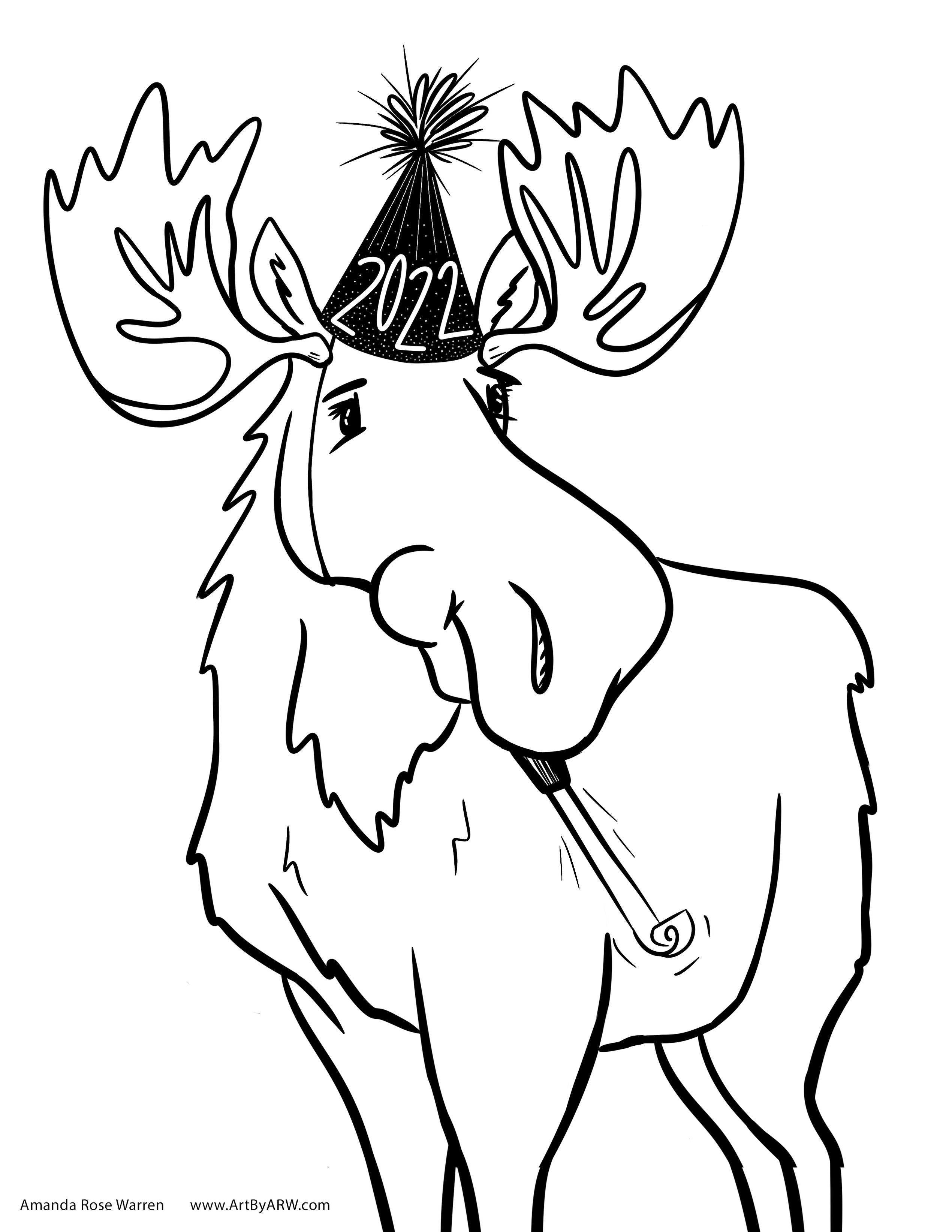 January Coloring Page– Amanda Rose Warren LLC